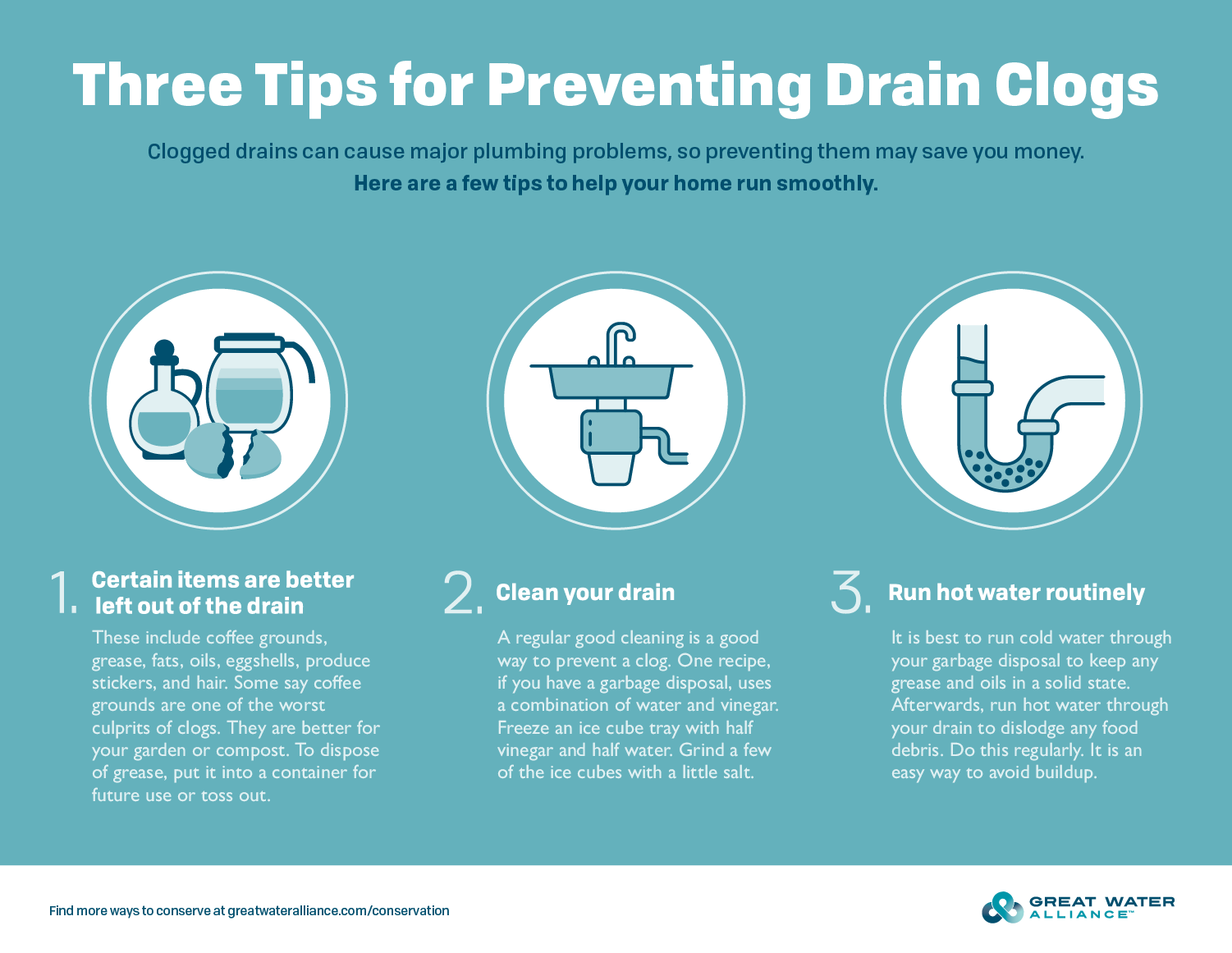 Prevent Clogged Drains - Infographic